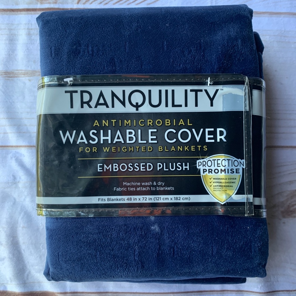 Tranquility Navy Washable Cover for Weighted Blankets